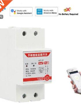 Din Rail WIFI Smart Energy Meter Power Consumption KWh 6A