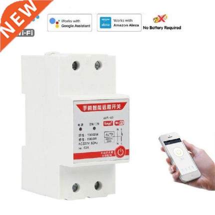 Din Rail WIFI Smart Energy Meter Power Consumption KWh 6A