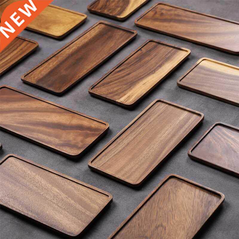 Musowood Acacia Rectangle Wooden Tea Tray Serving Table Plat