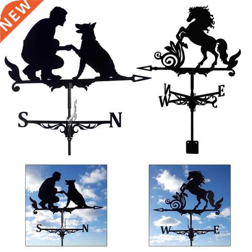 Deluxe Weathervane with Iron Man Dog Horse Animals Ornament