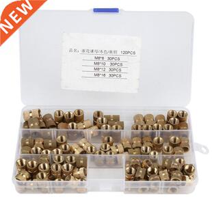 120pcs M8 Brass Cylinder Knurled Threaded Round Insert Embed