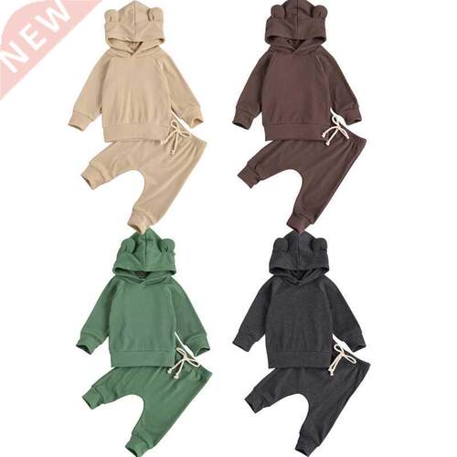 Lioraitiin 0-24M Newborn Baby Boy Girl 2-piece Outfit Set Lo