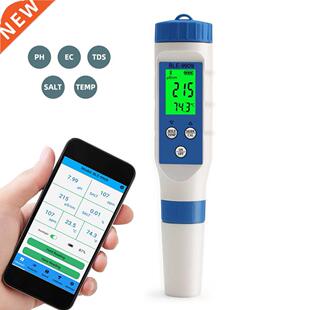 5 in 1 Blue Tooth PH EC TDS Salinity TEMP Meter Digital