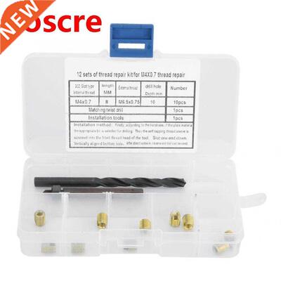 12pcs M4x0.7 Thread Repair Kit Self Tapping Thread Insert D