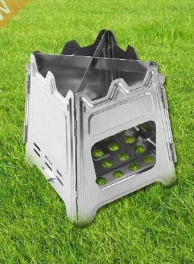 Camping Stove Foldable Stainless Steel Wood/Alcohol Stove