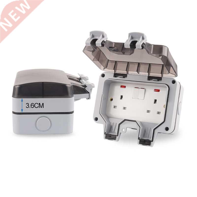 IP66 Weatherproof Waterproof Outdoor box Wall Socket 13A Dou