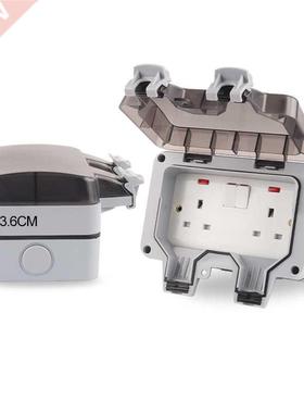 IP66 Weatherproof Waterproof Outdoor box Wall Socket 13A Dou