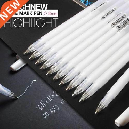 3Pcs TOUCHNEW 0.8mm Whte Hghlghter Art Markers Gel Pen S