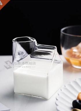 factory direct sale square glass milk jug milk jar milk cont