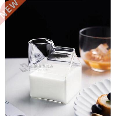 factory direct sale square glass milk jug milk jar milk cont