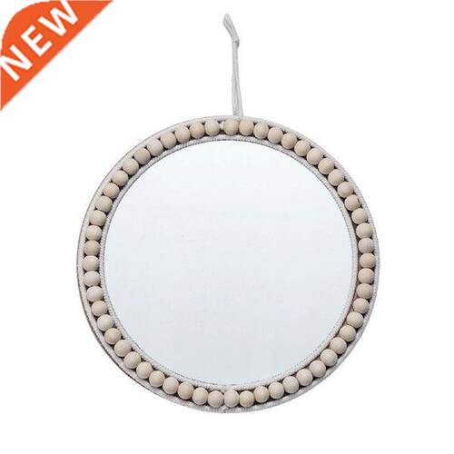 Round Straw Mirror Small Round Wrapped Rope Mirror With