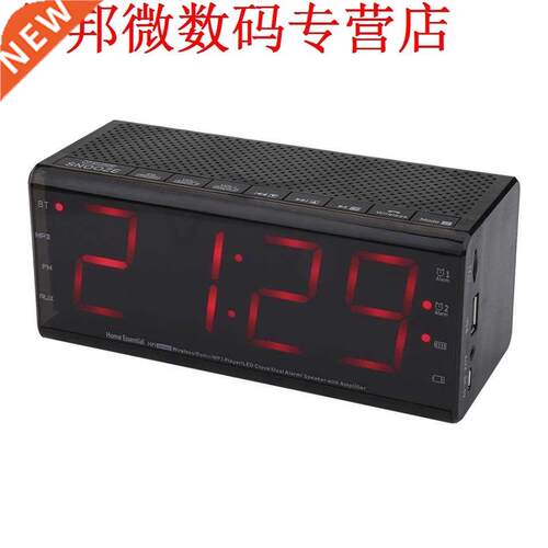 LED Alarm Clock Bluetooth Speaker MP3 FM Rio Support TF Ca