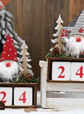 2020 Christmas Calendar Santa Claus Dolls Elf Decor Merry Ch