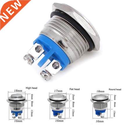 16mm IP67 Metal Push Button Switch Waterproof Nickel Plated