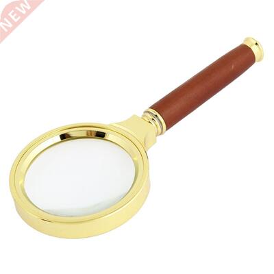 60mm Diameter 4X Optical Lens Rosewood Handle Magnifying Gla