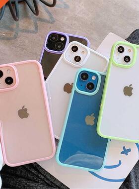 Candy Color Soft Border Shockproof Phone Case For iPhone 13