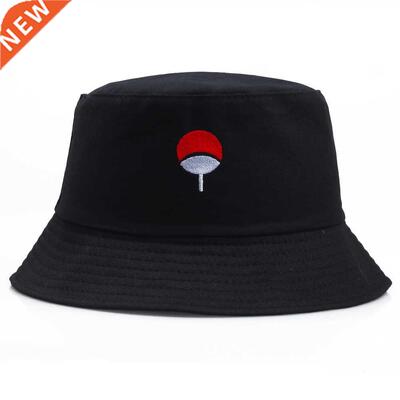 Unisex Anime Embroidery Foldable Panama Bucket Hat Beach Sun