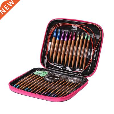 13 Pair Crochet Hook Knitting Needles Set Interchangeable Cr