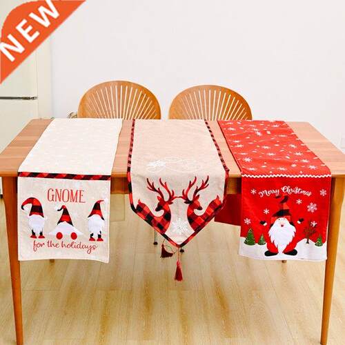 Christmas Table Runner Holiday Xmas Tablecloth Rectangle Fab