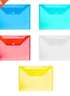 10pcs/Pack Transparent Plastic Wallets A4 Fder File Docume