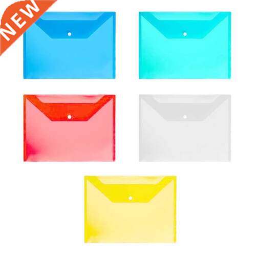 10pcs/Pack Transparent Plastic Wallets A4 Fder File Docume