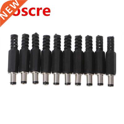 10Pcs 5.5x2.5mm Male DC In-Line Plug Socket Jack Connector A