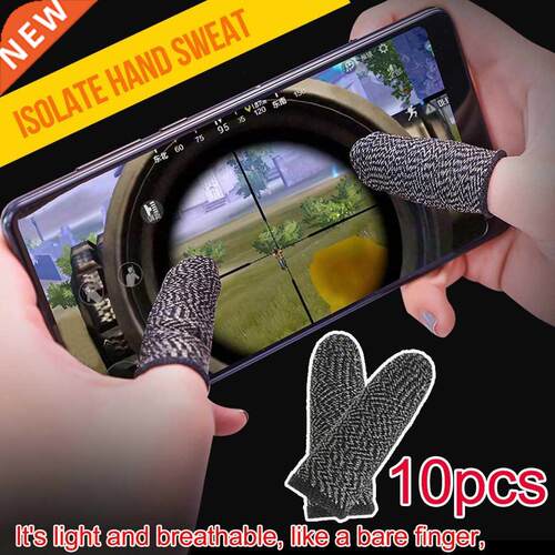 10pc Finger Sleeve Touch Screen Cots Gaming Gloves for Swea