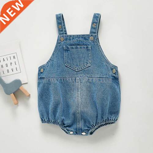 Baby Boys Girls Clothing Sleeveless Baby Denim Bodysuits Kid