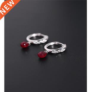 DAIMI Faceted Ruby Earrings Women's Day gemstones Genuine Ra