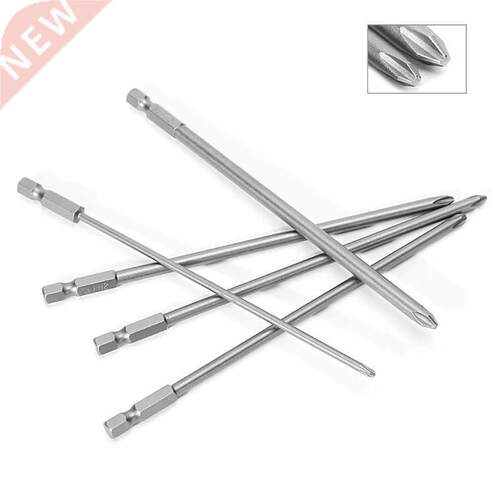5 Pcs 1/4'' 150mm Long S2 Magnetic Cross Head PH1 PH2