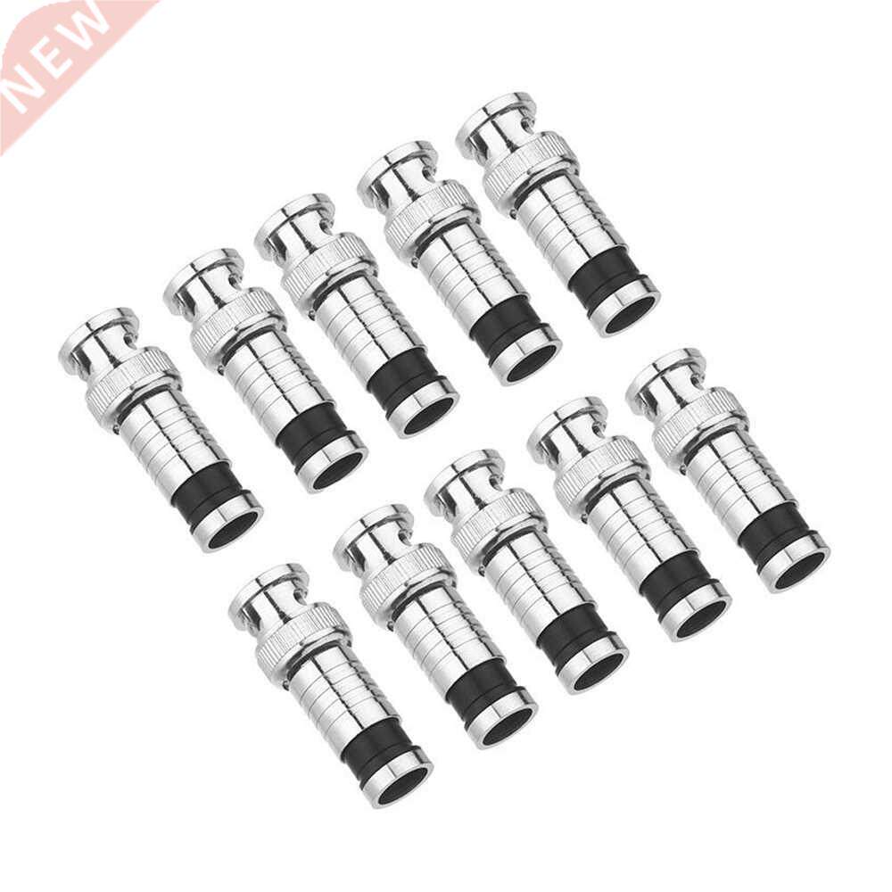 10 pcs BNC Compression Connector for Coax RG59 Cable CCTV Ca