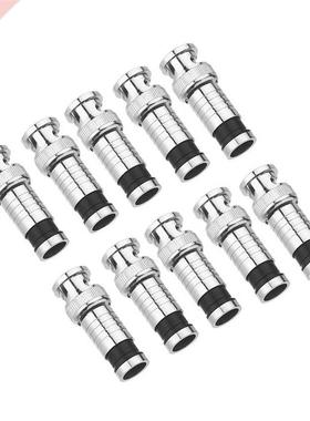10 pcs BNC Compression Connector for Coax RG59 Cable CCTV Ca