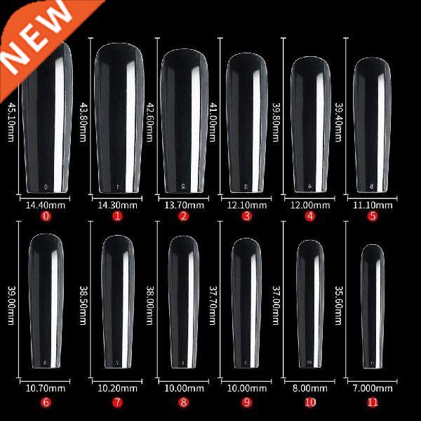 500Pcs Nail Extension Tip Extra Long Fully Cover  Square