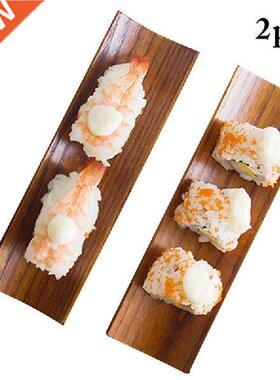 2pcs Creative Wood Round Solid Wood Pan Plate Fruit Dishes