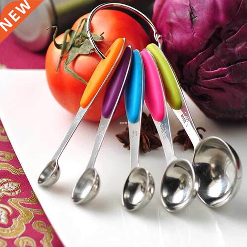 5pcs Measuring Spoons Home Portable Stainless Steel Liquids