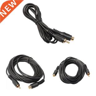 Black Single RCA Male to Single RCA Female Phono RCA extensi