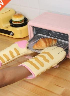 1/2Pcs 3D Crtoon Ct Pws Oven Mitts Cotton Bking Insulti