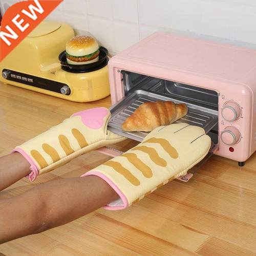 1/2Pcs 3D Crtoon Ct Pws Oven Mitts Cotton Bking Insulti