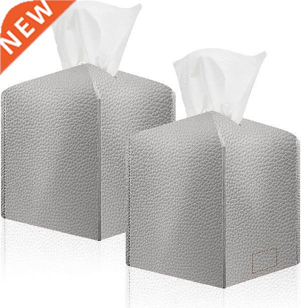Tissue Box Cover Modern PU Leather Face Tissue Square
