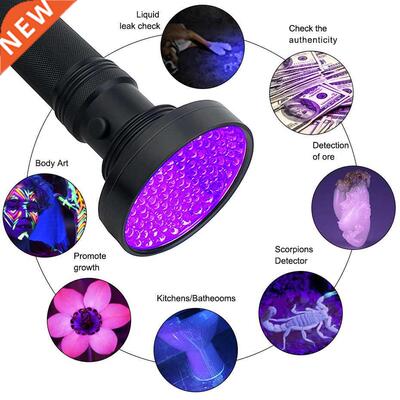 100/51 LED Flashlight Black Light AA Battery Waterproof High
