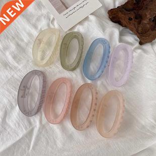 South Korea's new jelly color frosted elliptical clip back h