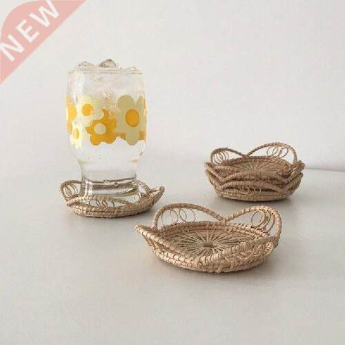 Ins Style Rattan Coaster Beautiful And Durable Round Woven