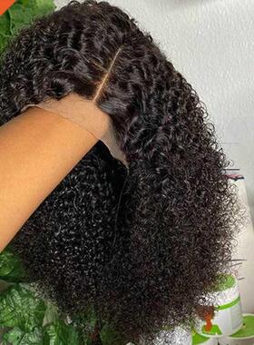 Kinky Curly Short Bob Wig Lace Front Human Hair Wigs For Wom