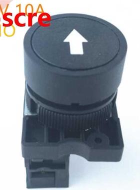 Black 22mm 1 NO N/O Sign Momentary Push Button Switch 600V 1
