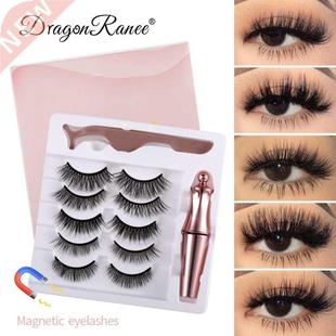 DROGAN RANEE 5 Pairs Of D Mink Magnetic Eyelashes Set