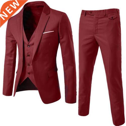 DIHOPE 2020 Men's Fashion Slim Suits Men's Business Casual G