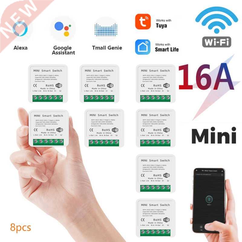16A Tuya Wifi Schakelaar Module Smart Leven Remote Voice Con