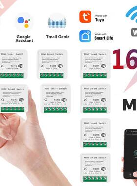 16A Tuya Wifi Schakelaar Module Smart Leven Remote Voice Con