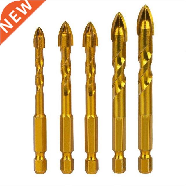 Glass Drill Bits,5pcs Hex Shank Porcelain Spiral Spear Ceram