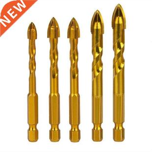 Glass Drill Bits,5pcs Hex Shank Porcelain Spiral Spear Ceram